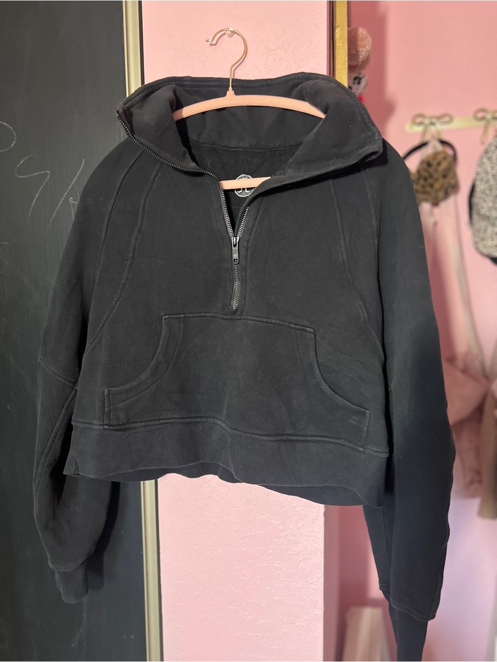 lululemon athletica Black Half-Zip Pullover Sweatshirt scuba